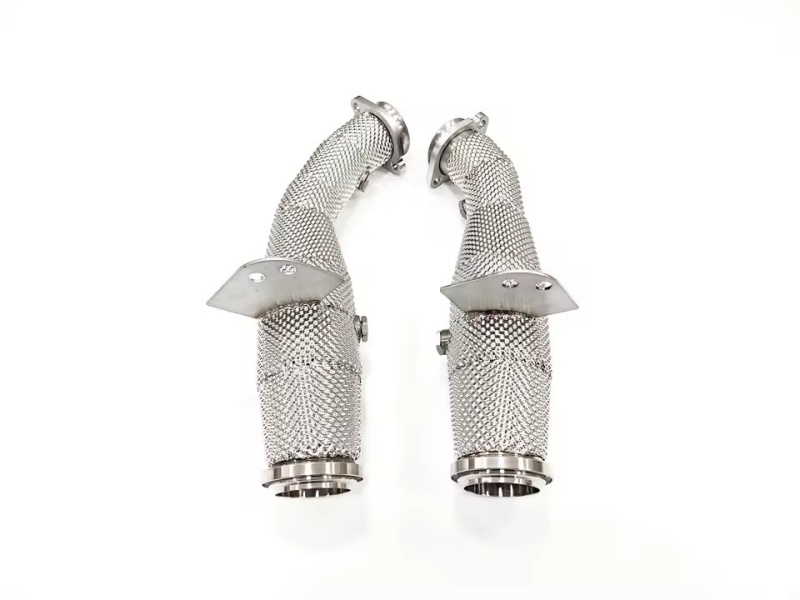 Heatshield Downpipe, High Flow Exhaust Downpipe for Mercedes C43 C400 C450 E43 E400 E450 3.0T M276